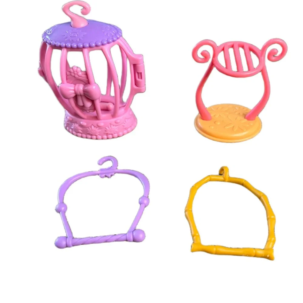 Hasbro‎ Littlest Pet Shop Bird Cage Swings Perches and Bird Figure Lot 2005 Vtg